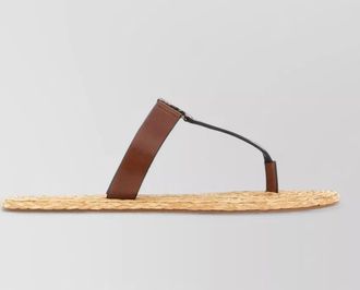 Saint Laurent leather babylone thong sandals