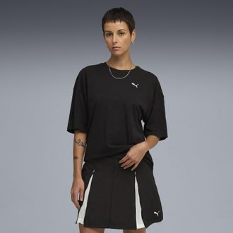 Puma T-shirt oversize Wardrobe Essentials da donna, Abbigliamento, Nero, XL