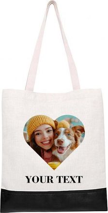 Generic Personalized Tote Bag for Women Girls DIY custom photo text Shoulder Bag Gifts for Her