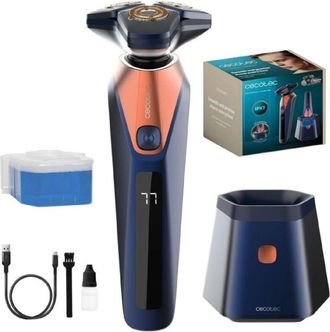 Cecotec Cecotec Afeitadora Rotativa Con Base Autolimpieza Precisioncare Saphire Pro. 3-5 Mins, Incluye L&iacute;quido De Autolimpieza