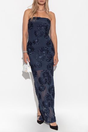 Rotate Floral Print Dress, Womens, Navy Blue