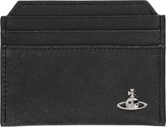 Vivienne Westwood Black Leather Card Holder Wallet