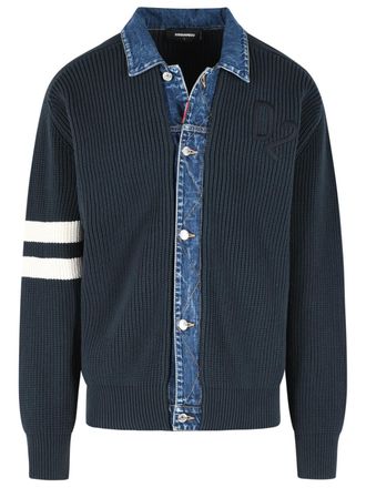 Dsquared2 Blauer Dsquared2-Pullover aus Baumwollmischung