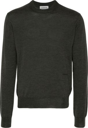 Lanvin seam-detail wool jumper - men - Merino/Polyester - L - Grey