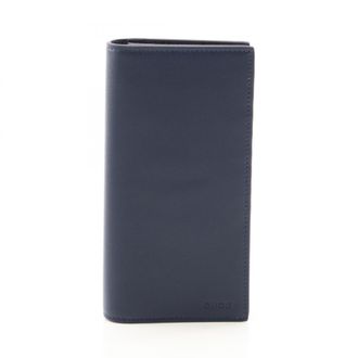 Gucci Navy Leather Long Wallet (Bi-Fold) (Pre-Owned)