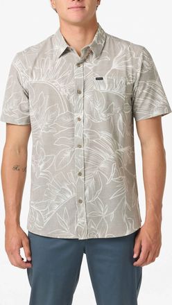 O'Neill Trvlr Upf Traverse Short Sleeve Relaxed Button Up Shirt In Khaki