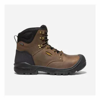 Keen Mens Utility Independence 6 Composite Toe Insulated Waterproof Work Boots In Dark Earth/black