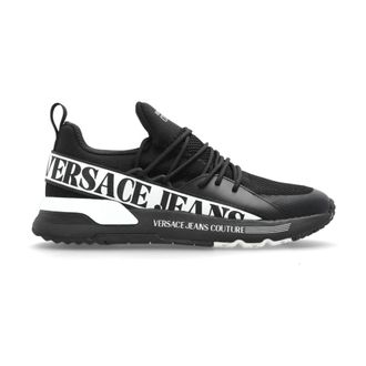 Versace Jeans Couture Sneakers, male, Black, Size: 11 US Sports Shoes with Printed Logo
