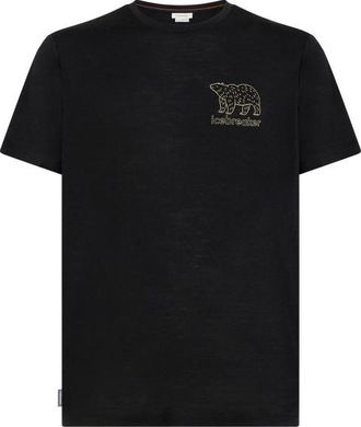 Icebreaker Merino 150 Tech Lite S/S Tee Forest Footsteps Merinoshirt f&uuml;r Herren | schwarz
