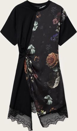 AllSaints Cotton Lana Lace Floral Mini Dress, Size: UK 14/US 10