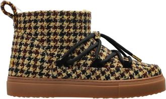 INUIKII Plaid Lage Snowboots - Dames - Winterlaarzen - Bruin - 36 EU - Schoenen