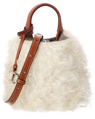 Roger Vivier Leather-Trim Crossbody