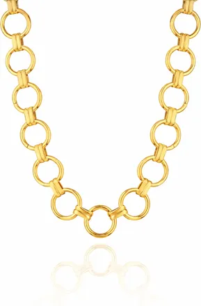 Federica Tosi Gold Lace Gigi 18k Gold Plated Bronze Metal Necklace