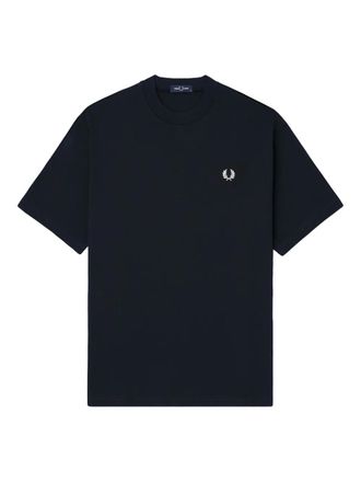 Fred Perry embroidered-logo cotton T-shirt - men - Cotton - M - Blue