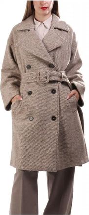Marella Belted Coat - Dames - Jas met riem - Beige - XS - Jassen