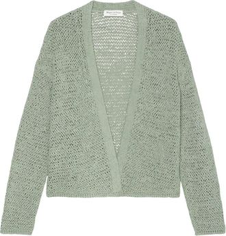 Marc O'Polo Cardigan in maglia traforata - Verde