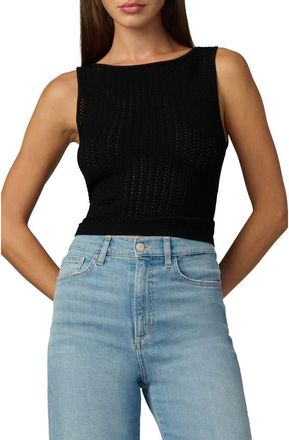 Joe's Openwork Boat Neck Tank in Black at Nordstrom, Size X-Large