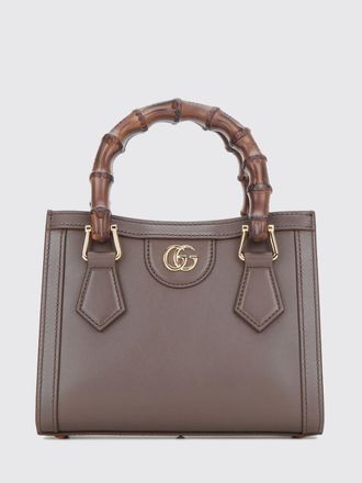 Gucci Mini borsa a mano Diana in pelle liscia con manici in bamb&ugrave;