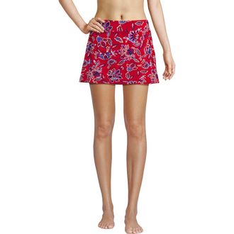 Lands End Tummy Control Skirt Swim Bottoms in Strawberry Vintage Floral at Nordstrom, Size 14