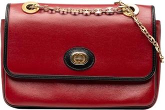 Gucci Pre-owned Shoulder Bags, female, Red, Size: ONE SIZE Pre-owned The Marina Shoulder Bag