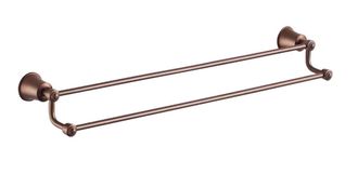 Omnires Omnires Art Line - Toallero Doble, Longitud 65 Cm, Cobre Al53226orb