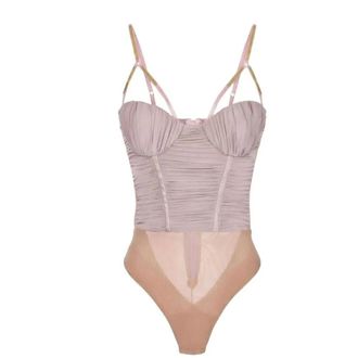 Elisabetta Franchi Body, female, Beige, Size: L Top