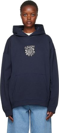 KROST navy outlet flower hoodie