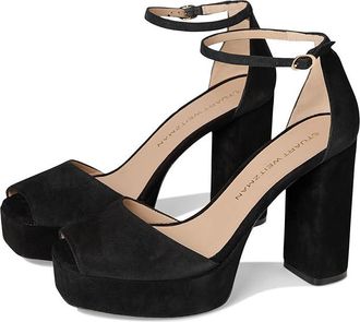 Stuart Weitzman Sabrina Platform Sandals Womens Dress Sandals Black : 10.5 M, Leather