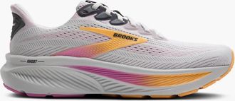 Brooks Womens Ghost 17 Shoes In Oyster/apricot/pink