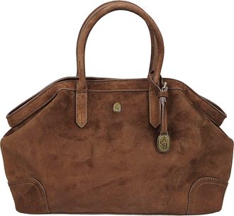 Ash Brown Justine Structured Sheepskin Shoulder Bag