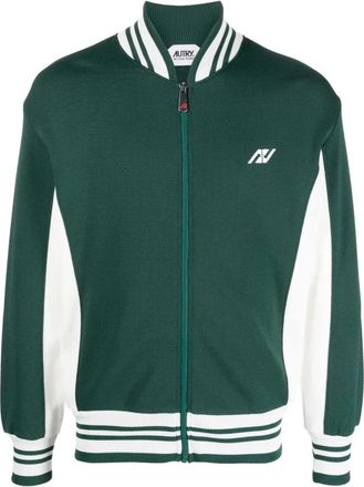 Autry Track Bomber - Heren - Vesten met rits - Groen - XL - Nylon - Hoodies & sweatvesten