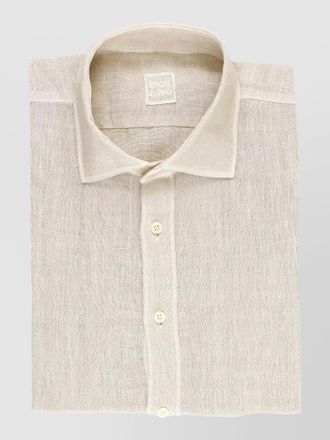 120% Lino linen shirt breathable material tailored silhouette