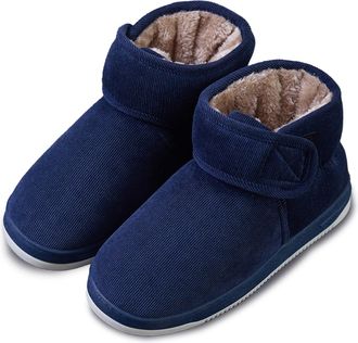 Generic Winter Snow Boots for Women Men Warm Fur Lined Shoes Adjustable Straps Slip on Slippers Comfortable Non-Slip Outdoor Indoor Sneakers for Elderly Women