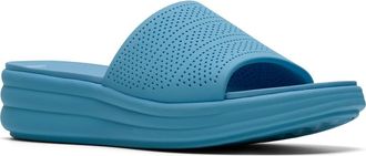 Clarks Drift Twist Wedge Slide Sandal in Bright Blue at Nordstrom Rack, Size 10