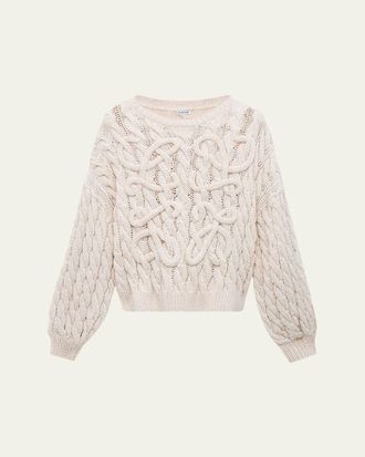 Loewe x Paulas Ibiza Anagram Cable-Knit Sweater