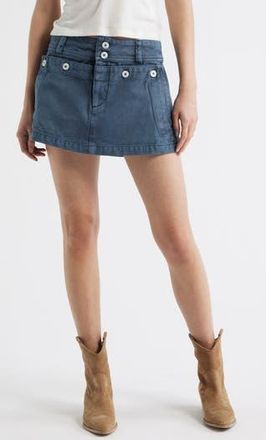 Free People Dream Weaver Cotton Twill Micro Miniskirt in Twinkling Twilight at Nordstrom Rack, Size 12