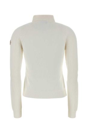 Moncler Womens White Knit Cardigan 034 Maglieria