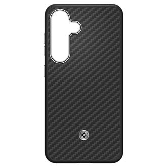 OEM Funda Magn&eacute;tica De Aramida Spigen Enzo Para Samsung Galaxy S25 (negro Y Plateado)
