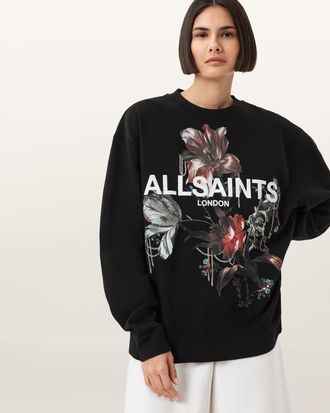 AllSaints Cotton Ania Etta Oversized Sweatshirt, Size: XS