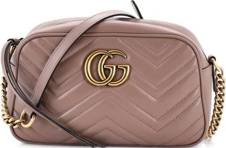 Gucci GG Marmont Shoulder Bag Matelasse Leather Small crossbody bag - Beige