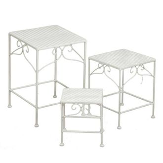 Vacchetti Vacchetti - Colonnina Met&aacute;lica Milena 1-3 Baja Cuadrada Blanca 30x30x43 Cm