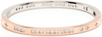 APM Monaco Toi Moi Morse Code bangle - women - Sterling Silver/Cubic Zirconia - L