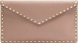 Valentino Garavani Large Rockstud Leather Flat Pouch Bag