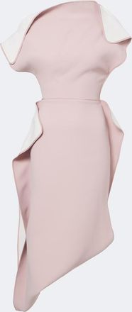 Maticevski Vestido midi asim&eacute;trico Invoke drapeado