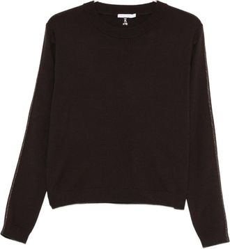 Patrizia Pepe crew-neck wool sweater - Brown