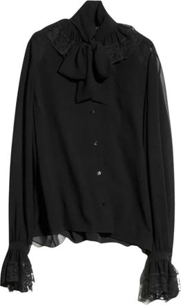 Gucci Camisa Ligera de Gasa de Seda - Blouses & Shirts - Mujer - Negro - S