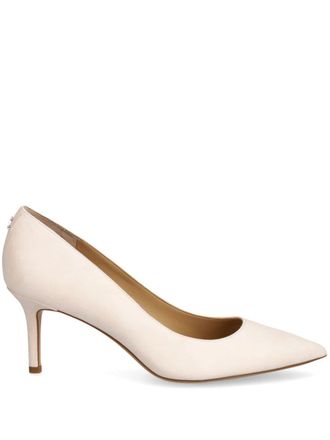 Lauren Ralph Lauren 70mm logo-lettering suede pumps - White