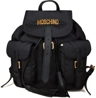 Moschino Womens Backpack Black Nylon