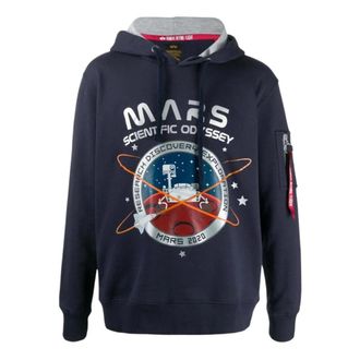 Alpha Industries Missie naar Mars Hoodie - Heren - Hoodies - Veelkleurig - M - Katoen - Hoodies & sweatvesten