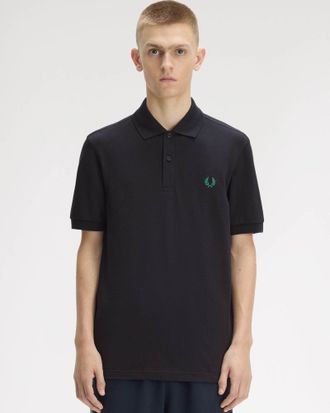 Fred Perry Mens Polo Shirt in Black Cotton - Size Large